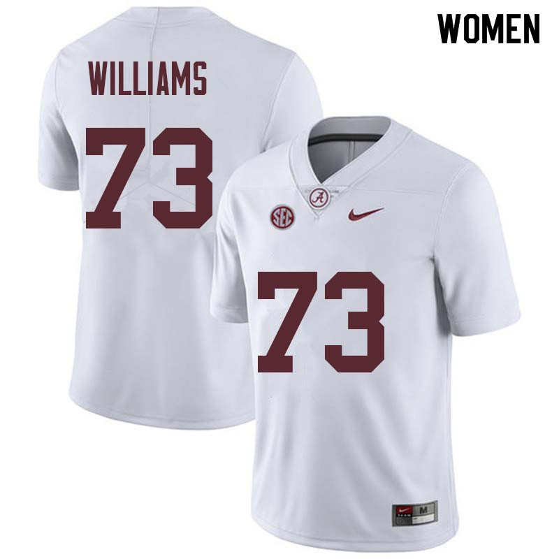 Women #73 Jonah Williams Alabama Crimson Tide College Football Jerseys Sale-White